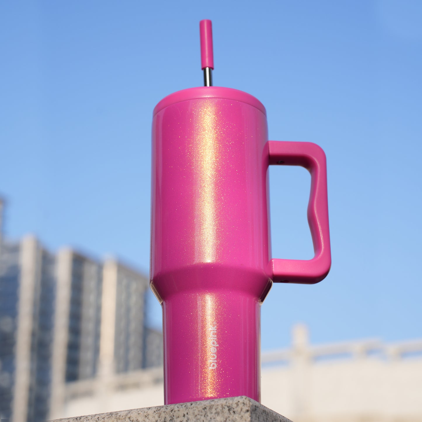 Bluepink 40OZ Stainless Water Tumbler with-New Year limited edition tumbler mom cup-kids tumber Christmas gifts