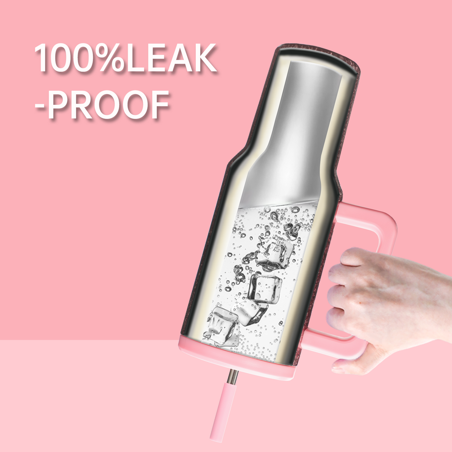Bluepink 40OZ Stainless Water Tumbler with-New Year limited edition tumbler mom cup-kids tumber Christmas gifts